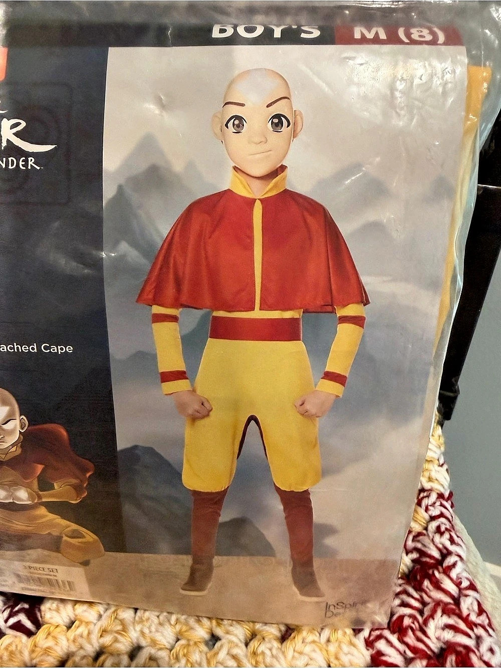 Nickelodeon Avatar Aang Last Airbender Superhero Costume Boys 8 Mask Not Include